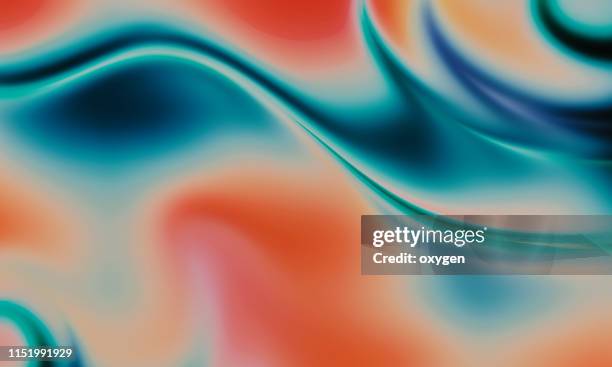 abstract blue and orange wave background - bolha estrutura física - fotografias e filmes do acervo