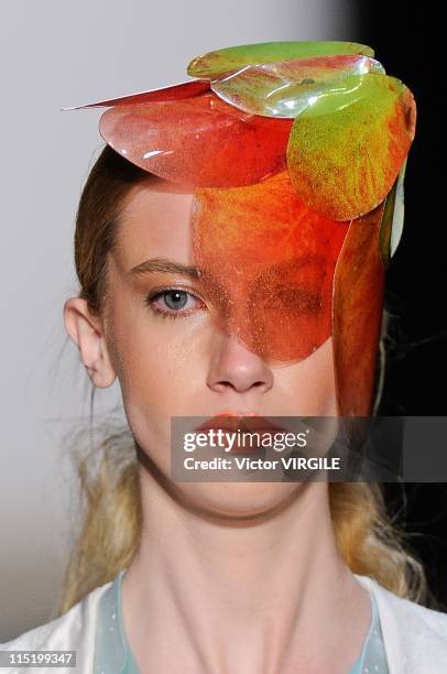 Model walks the runway during the Melk-Z-Da show Ready to Wear Spring/Summer 2012 collection as part of the Rio de Janeiro Fashion Week on May 30,...