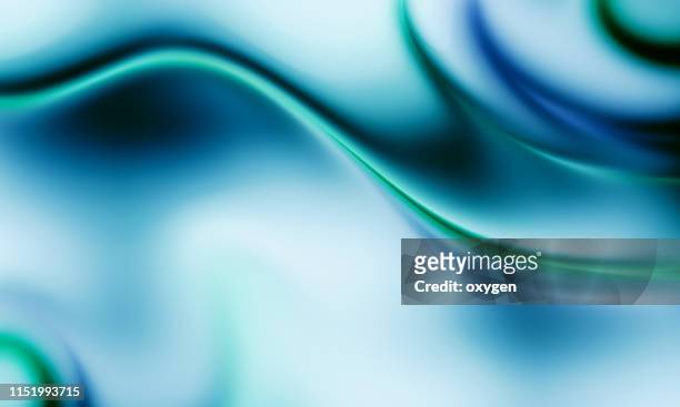 abstract blue and green wave water background - white morph photos et images de collection