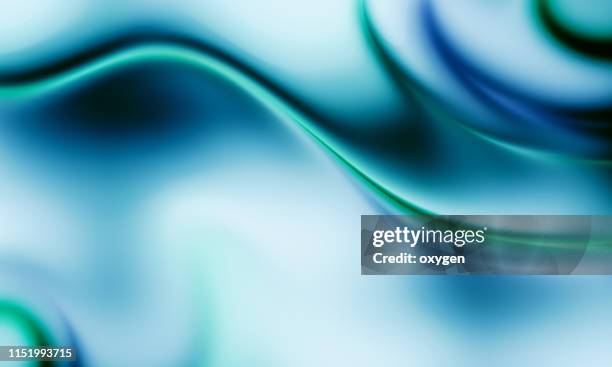 abstract blue and green wave water background - rippled stock pictures, royalty-free photos & images