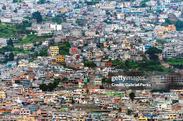 an ecuadorian landscape - fattigkvarter bildbanksfoton och bilder