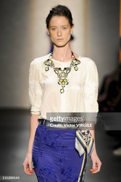 Model walks the runway during the Patachou show Ready to Wear Spring/Summer 2012 collection as part of the Rio de Janeiro Fashion Week on May 30,...