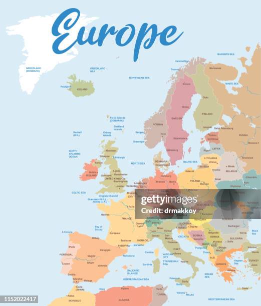 europe map - scandinavia stock illustrations