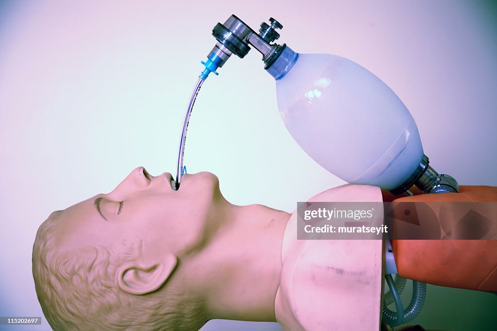 Intubation of a cpr doll XXXL
