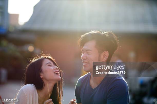 happy young asian couple asian dating - taipei business stock pictures, royalty-free photos & images