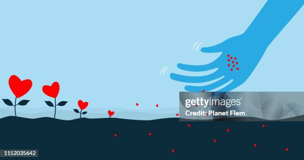 illustrations, cliparts, dessins animés et icônes de semer les graines de l’amour - semaille