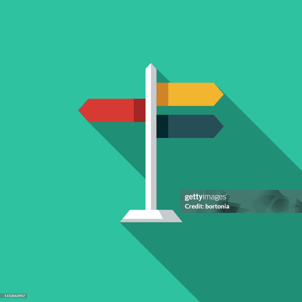 Directional Sign Map Icon