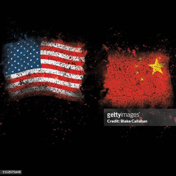 united states vs china trade war theme - us china trade war - fotografias e filmes do acervo