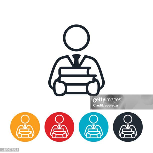 medizinische studenten-ikone - auszubildender stock-grafiken, -clipart, -cartoons und -symbole