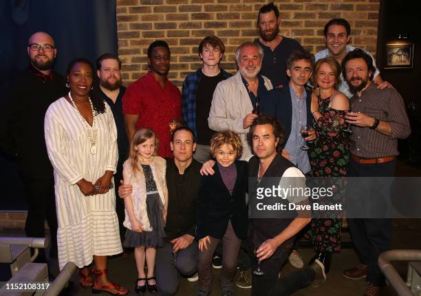 The Cast attend the press night after party for "The Hunt" at The Almeida Theatre on June 26, 2019 in London, England.