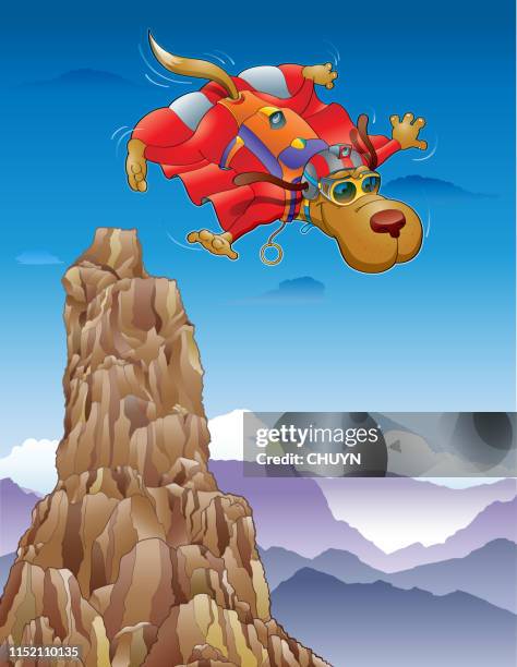 wingsuit skydiving - wing suit stock illustrations