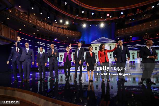 Democratic presidential candidates New York City Mayor Bill De Blasio , Rep. Tim Ryan , former housing secretary Julian Castro, Sen. Cory Booker ,...