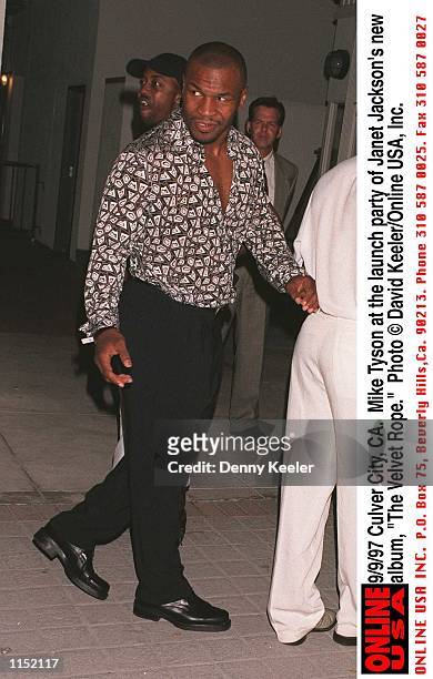 Culver City, CA. Mike Tyson at the launch party of Janet Jackson's new album, "The Velvet Rope."