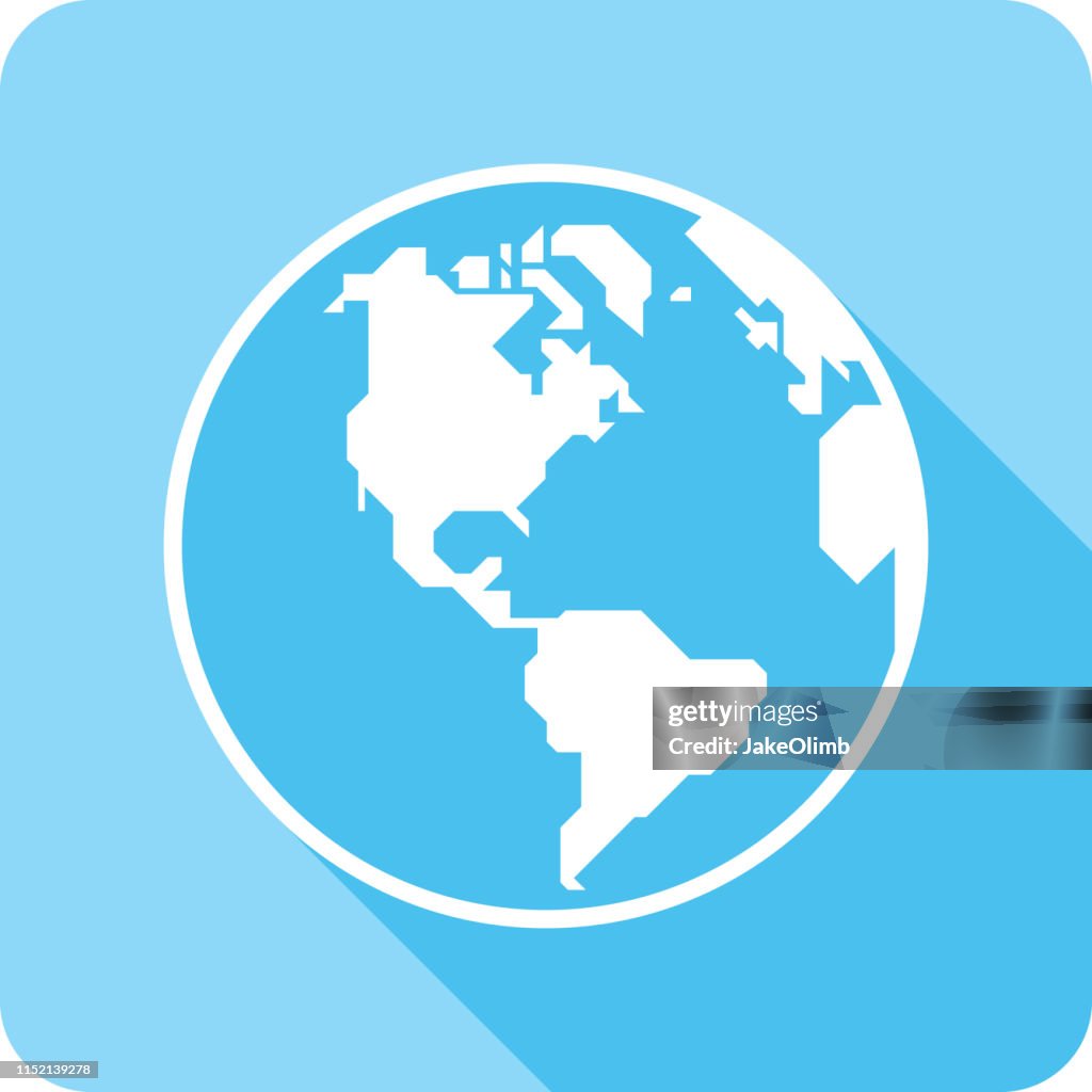 Globe Icon Silhouette