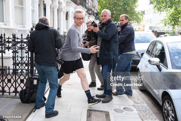 Environment Secretary Michael Gove leaves his home on May 28, 2019 in London, England. Gove has recently announced his bid to become the next...