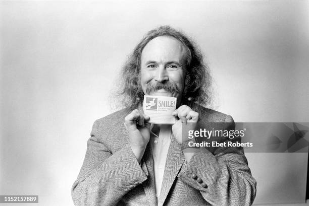 David Crosby photographed in New York City on August 3, 1984.