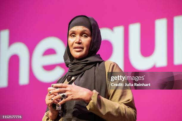 Somali human rights activist Fartuun Adan speaks at the Oslo Freedom Forum 2019 on May 28, 2019 in Oslo, Norway.