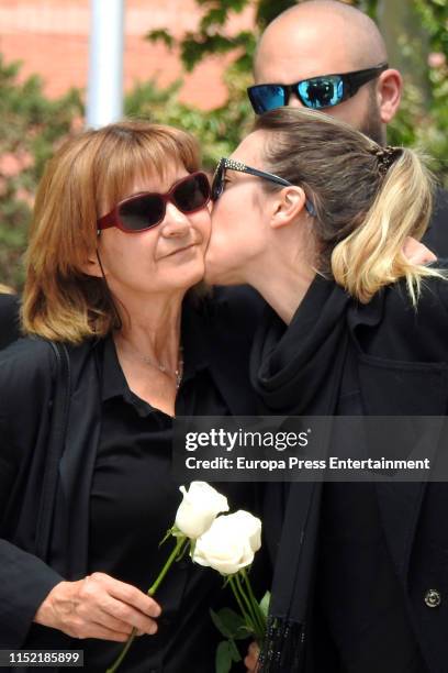 Gisela attends her father's funeral on May 27, 2019 in Barcelona, Spain.