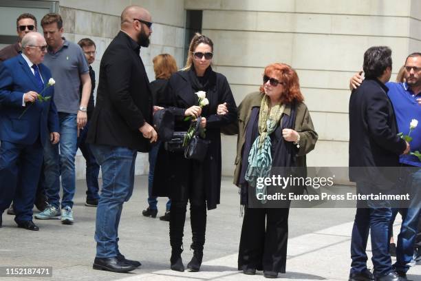 Gisela attends her father's funeral on May 27, 2019 in Barcelona, Spain.