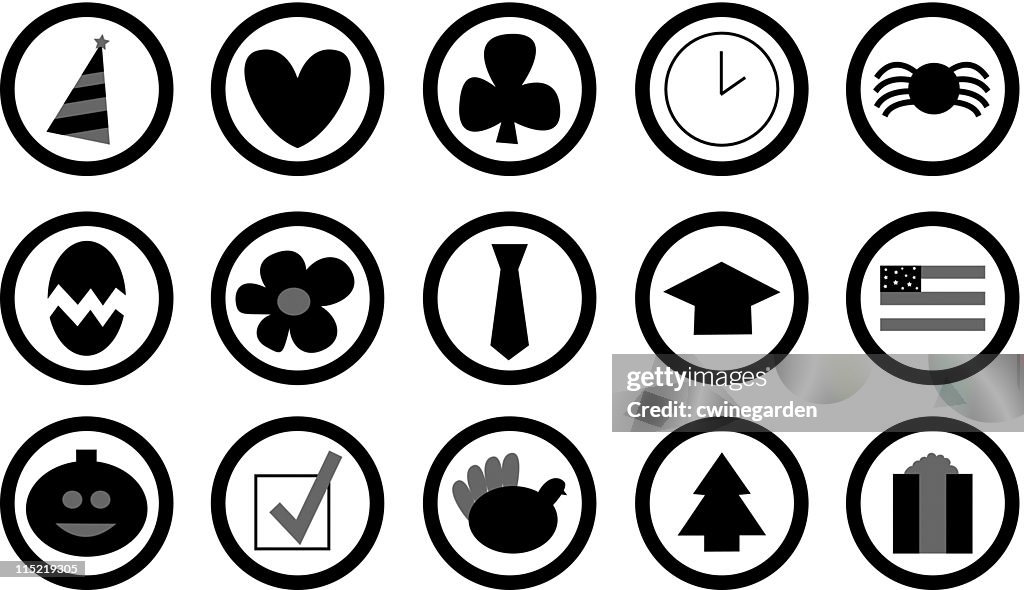 Calendar Events Icon Set (vector)