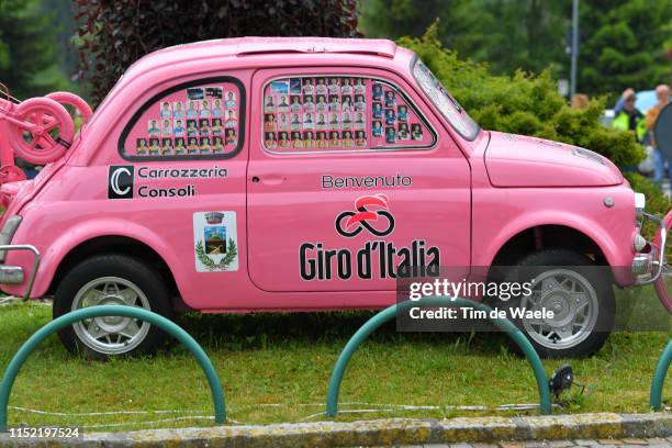 Pink Fiat Car / Team Nippo Vini Fantini - Faizane / Team AG2R La Mondiale / Team INEOS / Team Sunweb / Team Groupama - FDJ / UAE - Team Emirates /...