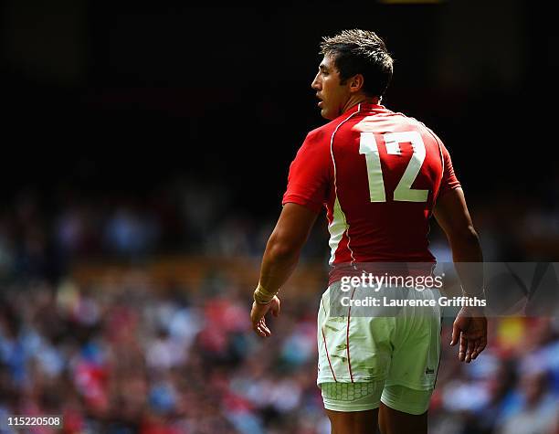 Gavin Henson of Wales looks on during the International Match between Wales and Barbarians at Millennium Stadium on June 4, 2011 in Cardiff, Wales.