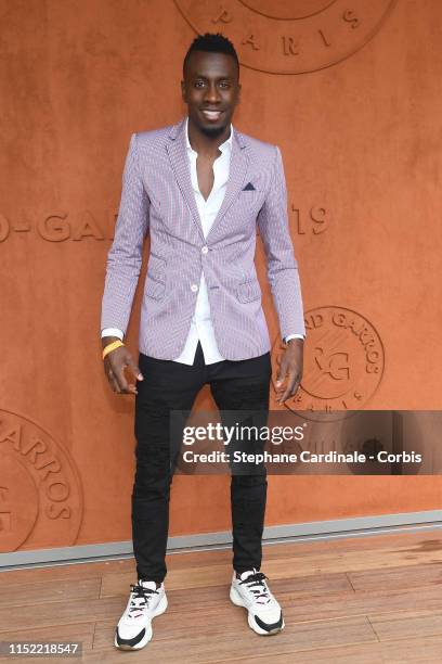 Blaise Matuidi attends the 2019 French Tennis Open - Day Three at Roland Garros on May 28, 2019 in Paris, France.