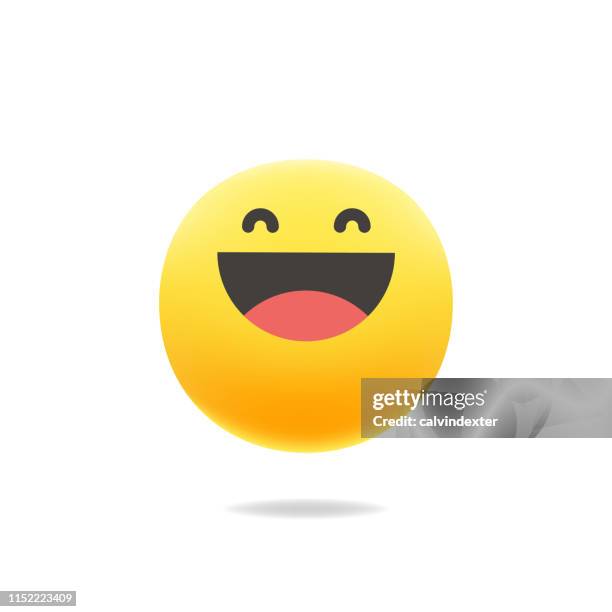 emoticon cute color realistic shadow - looking over shoulder stock illustrations