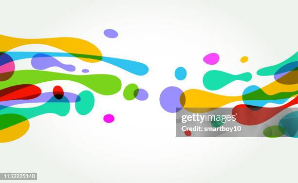 abstract liquid shapes - floating liquid blobs stock illustrations