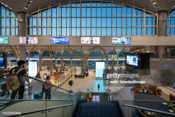 new airport terminal in istanbul. - istanbul new airport stock pictures, royalty-free photos & images