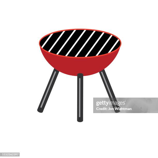 illustrations, cliparts, dessins animés et icônes de grill-flat design bbq-icône barbecue - match retour