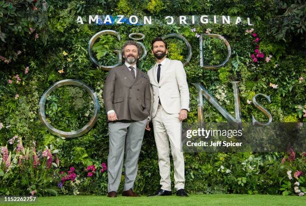 Michael Sheen and David Tennant attend the Global premiere of Amazon Original "Good Omens" at Odeon Luxe Leicester Square on May 28, 2019 in London,...