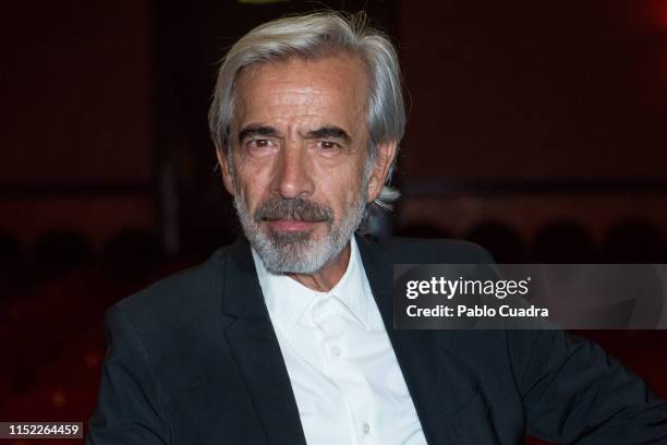 Actor Imanol Arias attends 'El Coronel No Tiene Quien Le Escriba' theatre play premiere at Infanta Isabel theater on May 28, 2019 in Madrid, Spain.