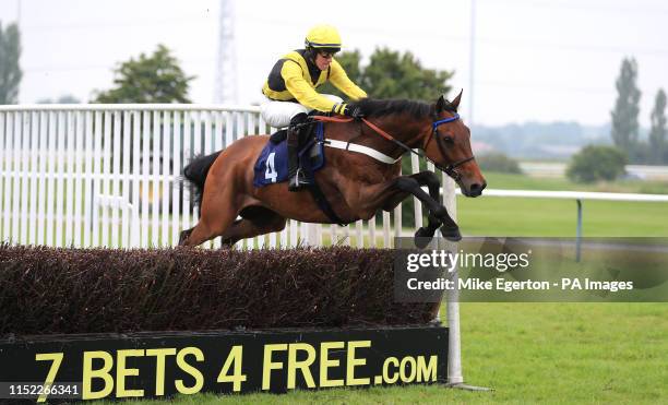 Jockey Lorcan Murtagh on Wazowski during the Sky Sports Racing Virgin 535 Conditional Jockeys' Handicap Hurdle