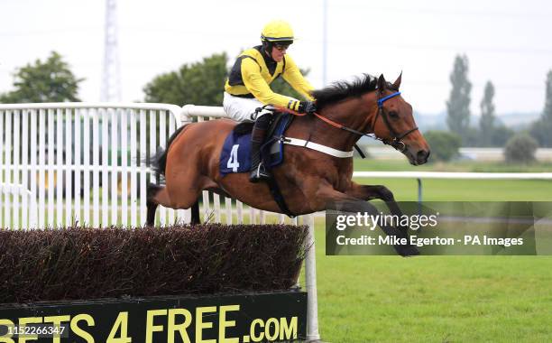 Jockey Lorcan Murtagh on Wazowski during the Sky Sports Racing Virgin 535 Conditional Jockeys' Handicap Hurdle