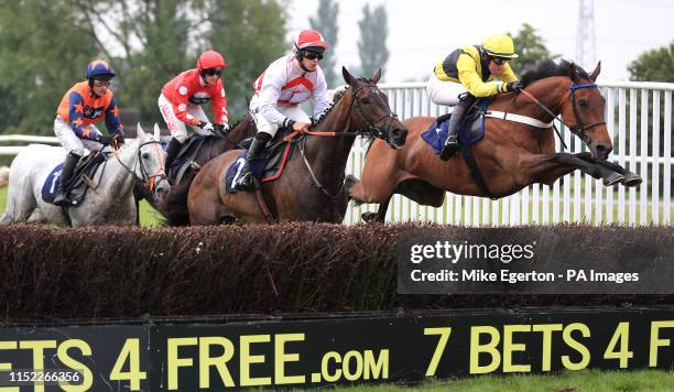 Jockey Lorcan Murtagh on Wazowski during the Sky Sports Racing Virgin 535 Conditional Jockeys' Handicap Hurdle