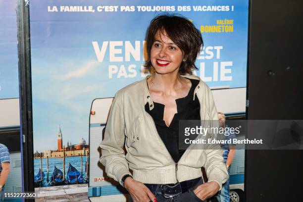 Actress Valérie Bonneton is seen during the "Venise N'Est Pas En Italie" Premiere at UGC Cine Cite Bercy on May 28, 2019 in Paris, France.