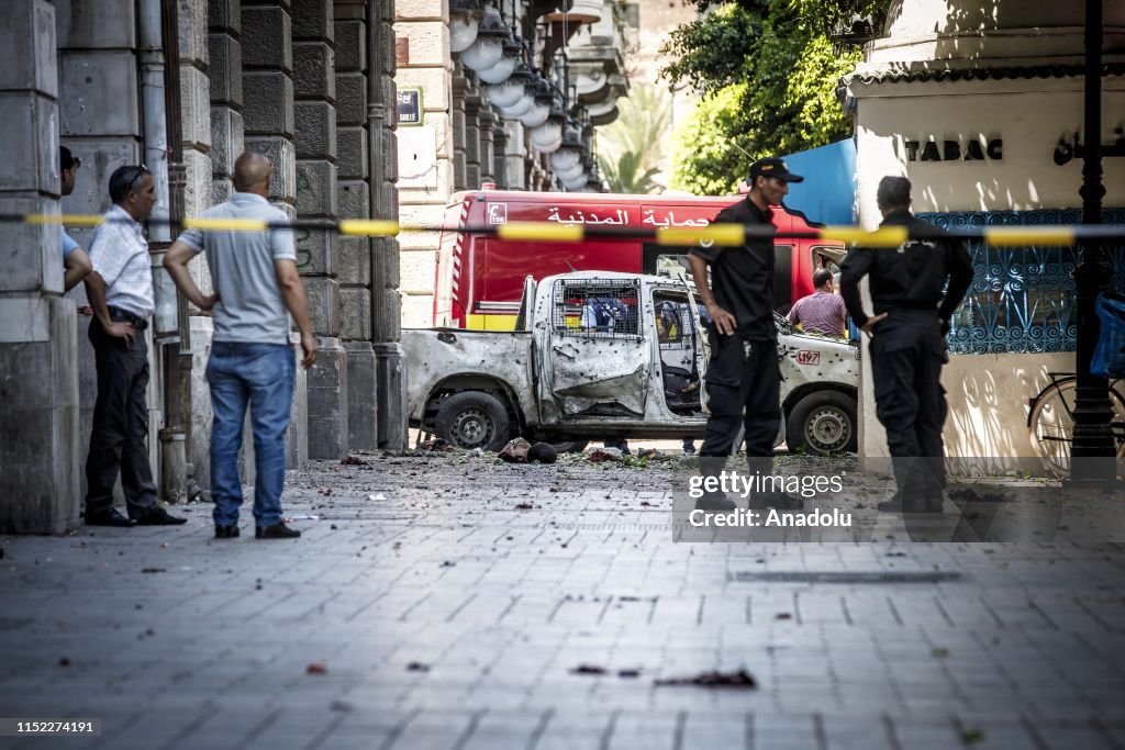 Suicide attack targets police van in Tunisian capital