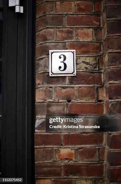 house number 3 - house number stock pictures, royalty-free photos & images