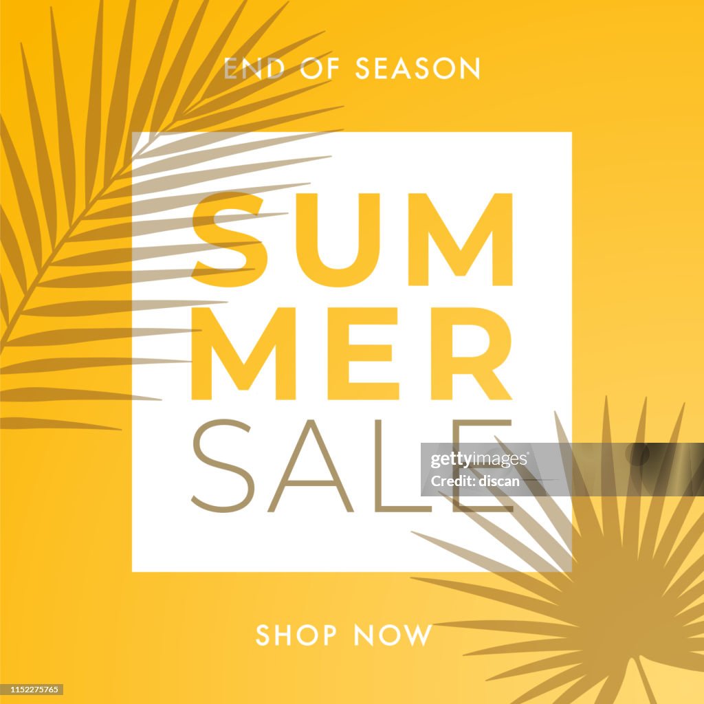 Diseño de venta de verano para publicidad, banners, folletos y volantes.