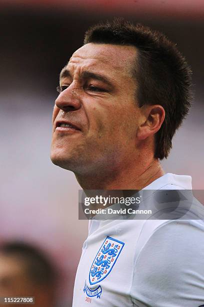 John Terry of England in action during the UEFA EURO 2012 group G qualifying match between England and Switzerland at Wembley Stadium on June 4, 2011...