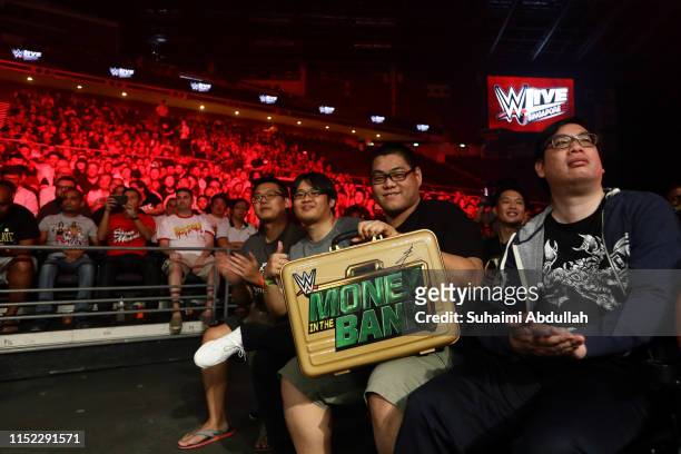 Fans are seen during the WWE Live Singapore at the Singapore Indoor Stadium on June 27, 2019 in Singapore.