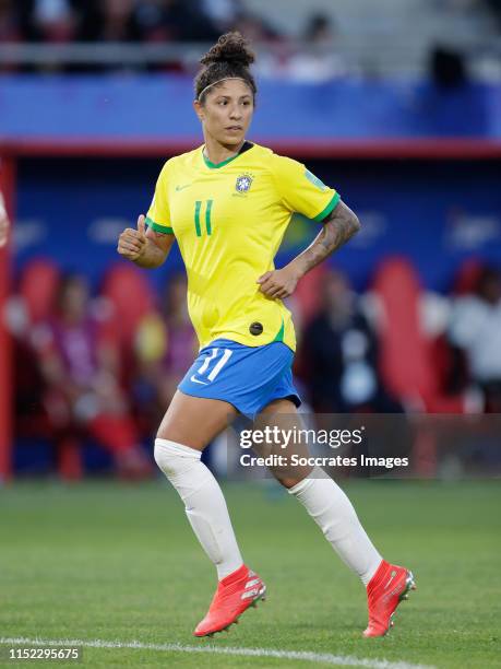 Cristiane of Brazil Women during the World Cup Women match between Italy v Brazil at the Stade du Hainaut on June 18, 2019 in Valenciennes France