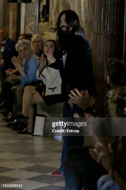 Fashion designer Alessandro Michele walks the runway at the Gucci Cruise 2020 show at the Musei Capitolini on May 28th, 2019 in Rome, Italy.