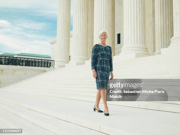 Lawyer and politician serving as the Managing Director and Chairman of the International Monetary Fund, Christine Lagarde is photographed for Paris...