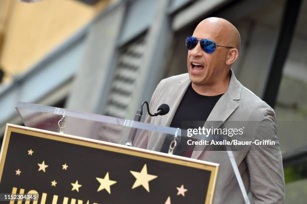 Vin Diesel attends the ceremony honoring F. Gary Gray with Star on the Hollywood Walk of Fame on May 28, 2019 in Hollywood, California.