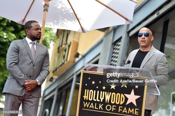 Gary Gray and Vin Diesel attend the ceremony honoring F. Gary Gray with Star on the Hollywood Walk of Fame on May 28, 2019 in Hollywood, California.