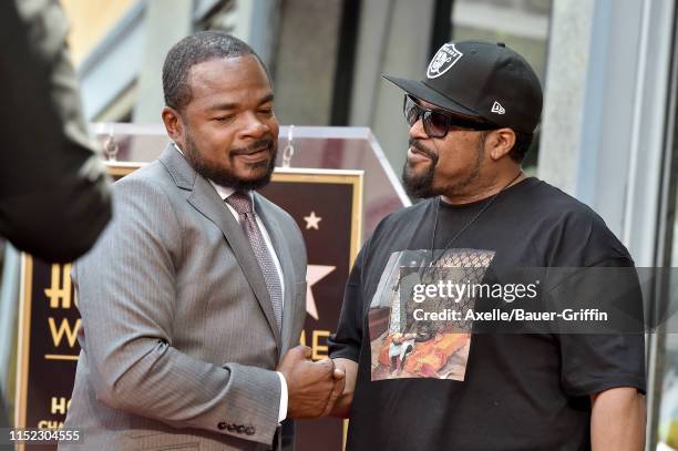 Gary Gray and Ice Cube attend the ceremony honoring F. Gary Gray with Star on the Hollywood Walk of Fame on May 28, 2019 in Hollywood, California.