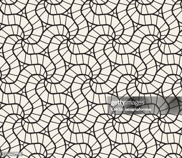 seamless geometric pattern - hand drawn - interlocking shapes stock illustrations