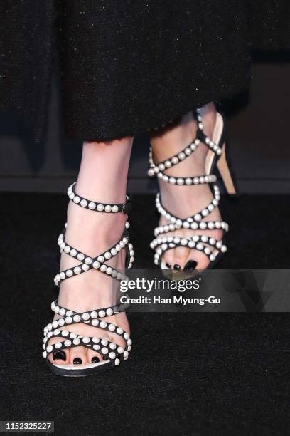South Korean actress Lee Sung-Kyung, shoe detail, attends the CHANEL Paris-New York 2018'19 Metiers d'Art show on May 28, 2019 in Seoul, South Korea.